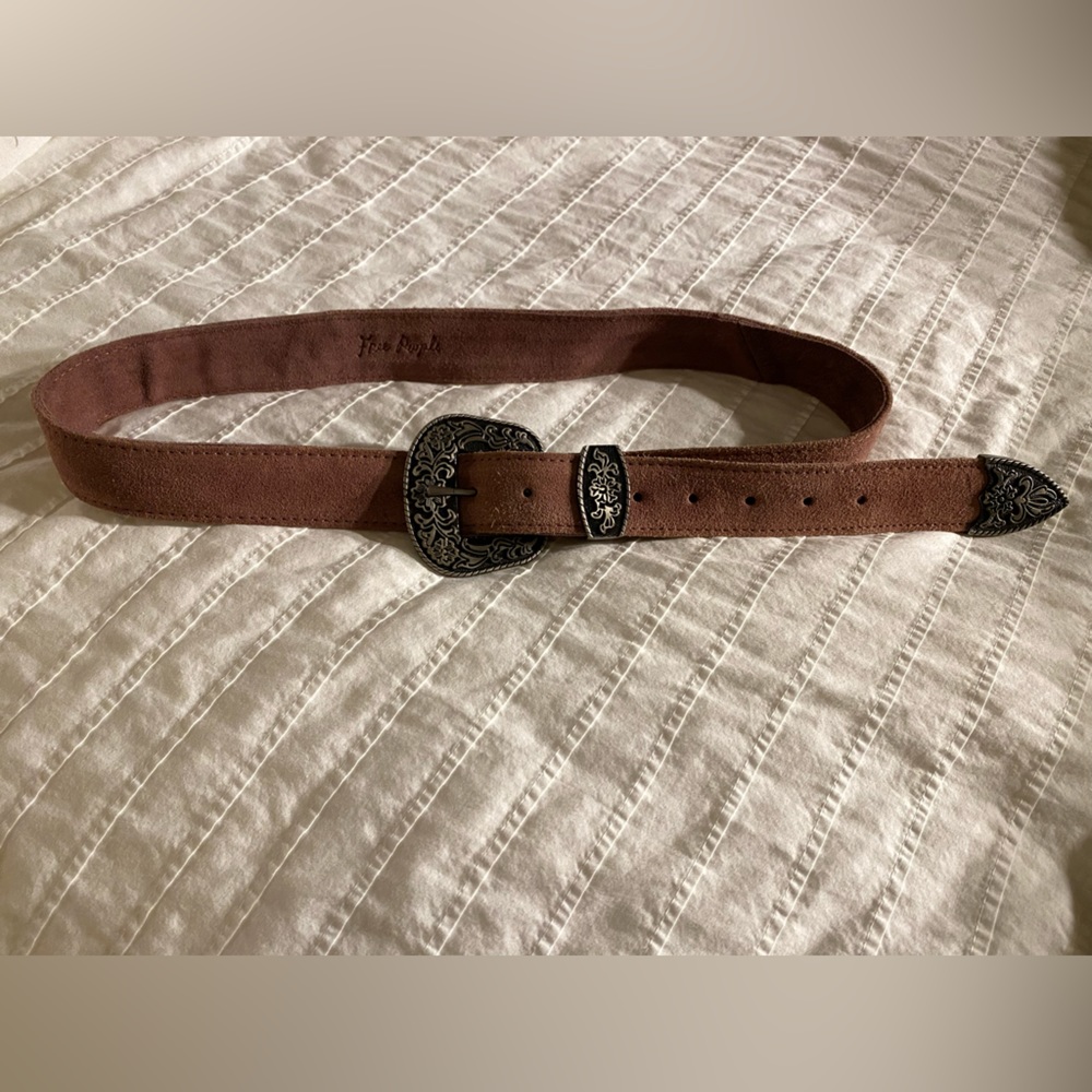 FREE PEOPLE BLACK ROCK WESTERN BELT - SIZE: M/L